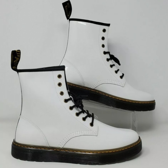 Dr. Martens Other - Dr. Martens Zavala 8 Eye white Leather Boots SZ Womens 12/ Mens 11 New no box